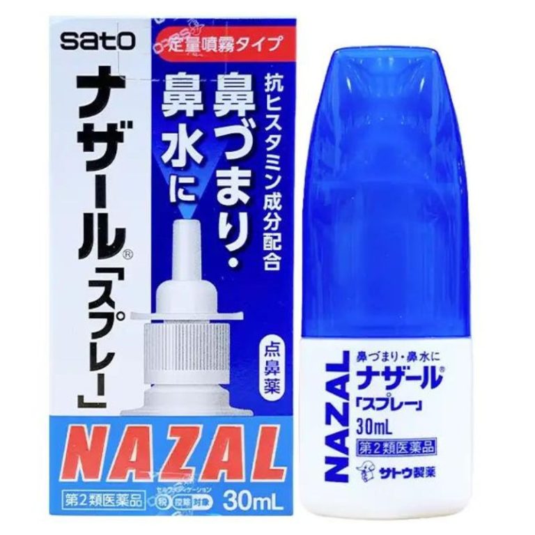 Thuốc xịt mũi Nazal Sato Nhật Bản 30ml hỗ trợ trị viêm xoang, ngạt mũi ...